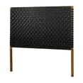 thumbnail image 2 of South Shore Balka Queen Woven Leather Headboard, in Pure Black, 2 of 9