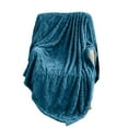 thumbnail image 2 of Djunllk Throw Blanket - Blue Microfiber Ultimate Cozy Soft Blanket, Breathable Fluffy Blanket All Season Use, 27.5" x 39.3", 2 of 6