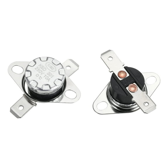 2PCS Temperature Control Switch Thermostat 0°C 10A N.C 6.3mm Pin