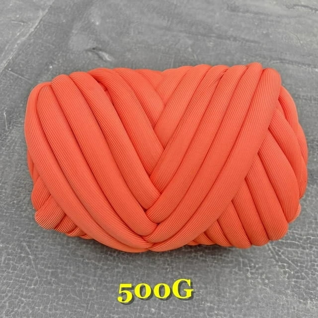 New Striped Core Spun Crochet Yarn Ice Silk Feeling Polyester Cotton Rope for Handbag Pet Nest Fashion Home Decoration