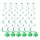 thumbnail image 1 of 12 piezas trébol de cuatro hojas decoración colgante remolino creativo decoraciones colgantes remolinos colgantes ornamento para el día de San Patricio, 1 of 6