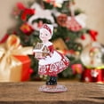 thumbnail image 4 of Gingerbread Christmas Decorations Mr,Santa and Mrs.Santa Vintage Christmas Decor Santa Christmas Figurines Resin Gingerbread Santa Statue Christmas Table Decor Xmas Party Home Decor[Red Girl], 4 of 5