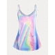 thumbnail image 2 of Tank Top de Color Degradado con Estampado de Mariposa en Talla Extra Rosegal  Camisetas sin mangas de talla grande, 2 of 5
