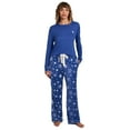 thumbnail image 2 of U.S. Polo Assn. Women's Holiday Giftable Long Sleeve Top and Plush Pant Pajama Sleep Set, 2-Piece, Sizes S-3X, 2 of 9