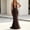 Coffee, variant on Women's Deep V-Neck Maxi Dress Sleeveless Halter Ruched Bodycon formal Cocktail Party Evening Dresses Wine S(S)