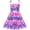 Purple, variant on Girls Dress Red Leaves Smocked Halter Tank Sundress 2-3 Years