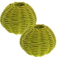 thumbnail image 4 of 2 piezas de lámpara de ratán cubiertas de lámpara tejida de lámpara de decoración de la lámpara de decoración de la lámpara de bricolaje, 4 of 4