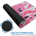 thumbnail image 6 of Pink Camouflage&nbsp;mousepad Gamingwaterproofno Slip&nbsp;for Office Home Work Gaminggaming Mouse PadRubber Base Mousepad with Stitched Edges 31.5x11.8inches, 6 of 7