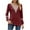 Wine, variant on Diufon Fall Womens Long Sleeve Tops Casual Solid Color Tunics Lace Patchwork V Neck Blouses