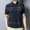 A0428-Navy, variant on QUINDOS Polo Shirts for Men Casual Collared Short Sleeve Shirts Golf Loose Print Work T-shirts