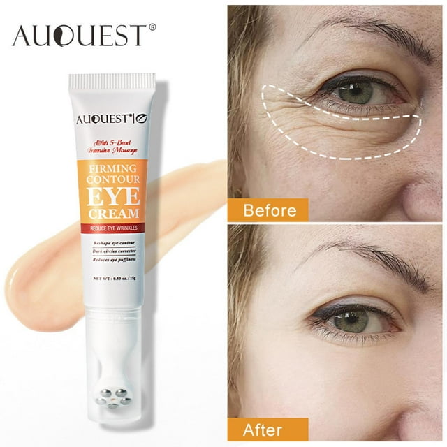 Puntoco Suero de cafeína para ojos y crema con rodillo para debajo de los ojos para ojeras e hinchazón Bola de masaje que reduce las arrugas y las líneas finas Bolsas debajo de los ojos