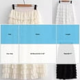 thumbnail image 3 of Bovxnpu Plus Size Skirts For Women, Women's Long Maxi Skirts A Line Ruffle High Waisted Tiered Layered Mesh Skirt Petticoat, Womens Solid Puff Hem Mesh Skirt Free Size, 3 of 5