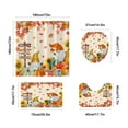 thumbnail image 3 of Fall Shower Curtain for Bathroom Set, Fall Bathroom Decor 4 PCS Harvest Seasonal, Autumn Pumpkin Set, Non-Slip Rug, Toilet Lid Cover, Bathroom Rug, Bath Curtains Hooks 72''X72'', 3 of 4