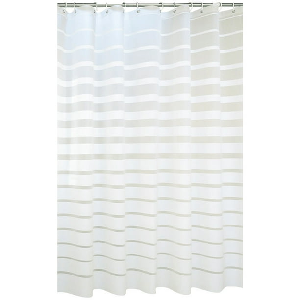 Yhmxh Decoración del baño Cortina de ducha impermeable a rayas de poliéster, decoración de baño, diseños modernos con ganchos para baño. Organizadores y almacenamiento de baño Accesorios de baño