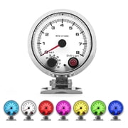 Dyno Racing 3.75 Racing Tachometer Gauge Tacho Meter 7 Color LED Shift Light 0-8000 RPM
