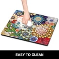thumbnail image 6 of Dish Drying Mat, 16x18" Flower Theme Absorbent Drying Mat for Kitchen Counter, Cute Heat Resistant Dish Drying Pad Anti-Slip Dish Mat Drying Kitchen Mat, Dish Rack Mats, Mandala Floral, 6 of 6