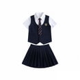 thumbnail image 4 of XAOFW Back To School Outfits For Girls Short Sleeve Layered Shirt Skirts Kids Summer Fall Comfortable Clothes Sets, 4 of 4