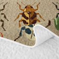 thumbnail image 5 of Erosebridal Kawaii Beetles Twin Quilt Set,Cute Theme Twin Coverlet Set,Tan Red,2pcs,1 Bedspread and 1 Pillowcase, 5 of 7