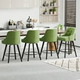 thumbnail image 6 of Zimtown Modern Swivel Barstools with Back, 26" Counter Height Bar Stools Kitchen Island Dining Chairs Set of 2, Forest Green, 6 of 9
