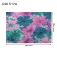 thumbnail image 2 of Rectangle Bath Rugs Plush Bathroom Carpet Mat Non Slip Bathroom Mats Pink and Teal Tie-dye, 2 of 5