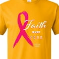 thumbnail image 4 of Inktastic Faith over Fear Breast Cancer Awareness with Pink Ribbon T-Shirt, 4 of 5