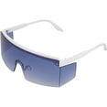 thumbnail image 5 of Flat Top Oversized Shield Rimless Wrap Square Sunglasses UV400, 5 of 22