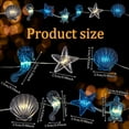 thumbnail image 2 of PinesC 2PcsOceanDecorStringLightsforBedroomNauticalThemeSeashellSeahorseConchLights10ft30LEDBatteryOperatedStringLightsforXmasTreeOrnamentsBirthdayHolidayPartyDecor, 2 of 5