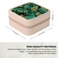 thumbnail image 2 of Autua Leaves Pattern Friendship Day Gifts Jewelry Box for Necklaces, Rings, Earrings - Compact Size Travel Case with Multiple Storage Spaces Pink, 2 of 5