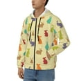 thumbnail image 3 of Honeii Colorful Rabbit Print Hoodies for Men, Pullover & Full Zip, Breathable Zip up Hoodie, Sweatshirt-Large, 3 of 5