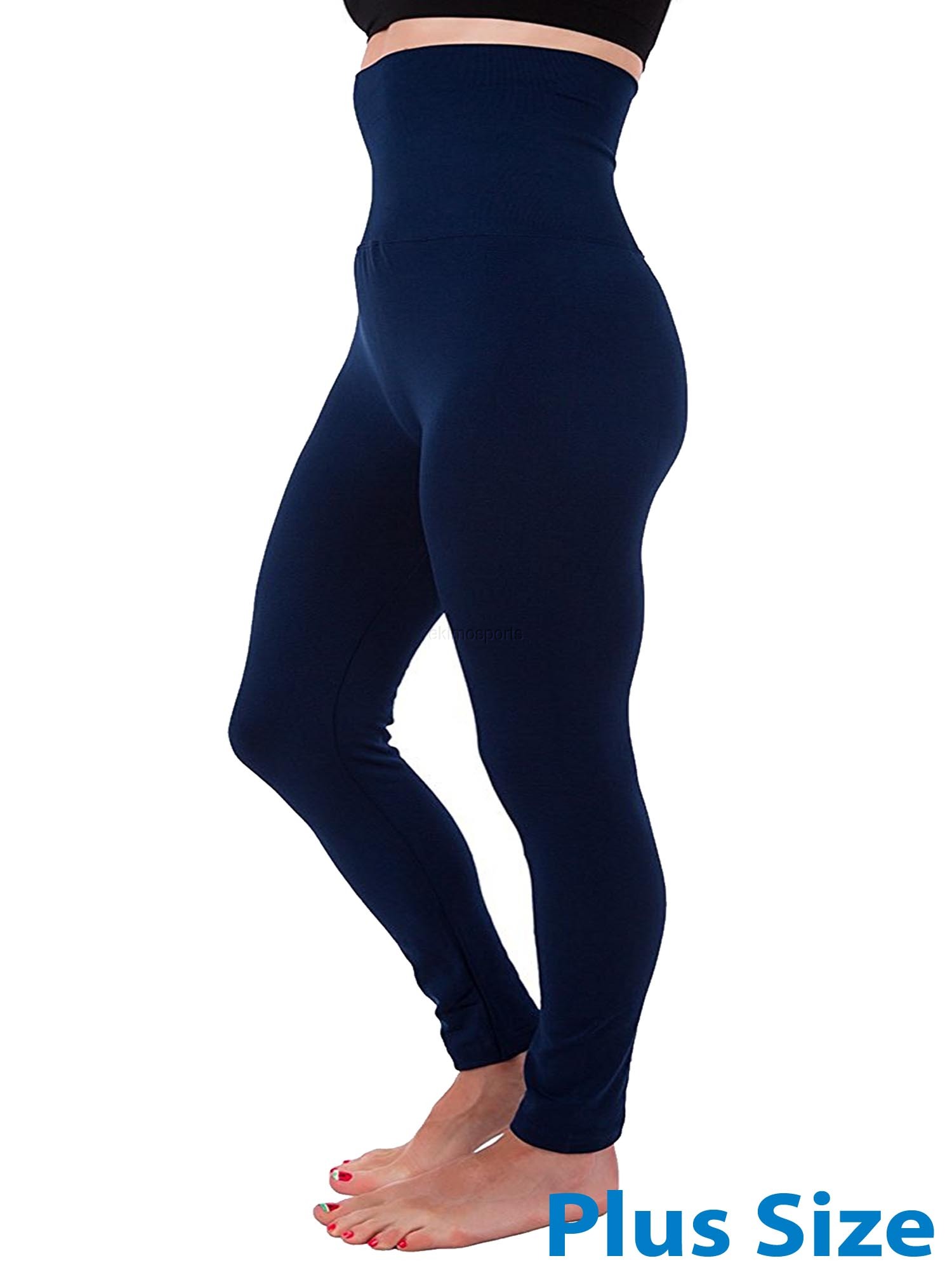 High Waist Tummy Control Full Length Legging Compression Top Pants Fleece Lined Plus Size XL 2XL - image 1 of 4