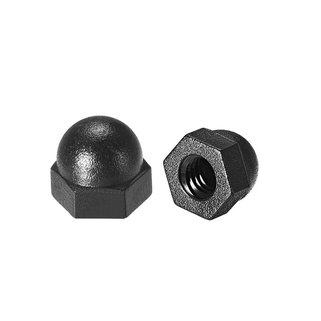 Unique Bargains Écrou de Chapeau M4, Écrous de Tête de Dôme Hexagonal pour Vis Boulons Nylon Noir 20 Pièces