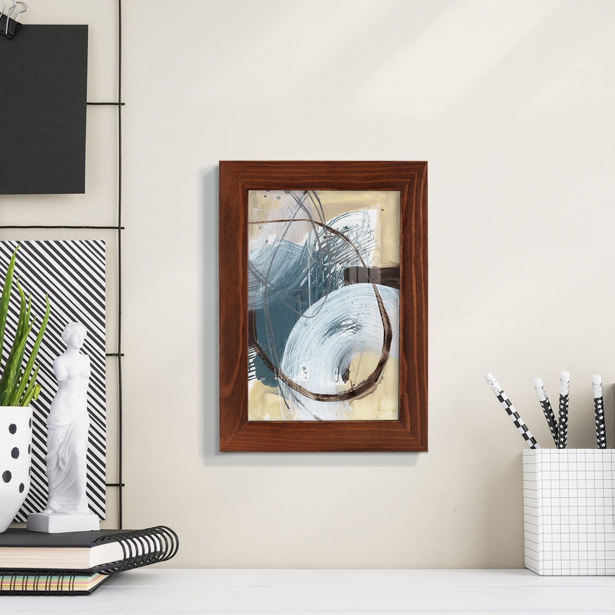 Winding Around I - Framed Print w/glass - Chestnut