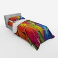 thumbnail image 3 of Ambesonne Floral Bedding Set 4 Pcs, Vibrant Colored Pattern, Queen, Multicolor, 3 of 3