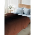 thumbnail image 4 of Dark Orange Black Ombre King Size Flat Sheet, Wrinkleproof & Fadeproof Cooling Flat Bed Sheet Only, Modern Gradient Abstract Art Breathable Soft Bedding Top Sheets 105 x 98 Inches, 4 of 8