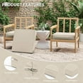 thumbnail image 5 of Patio Chair Cushions 22 X 22 X 4 Inch Waterproof Outdoor Seat Cushions for Patio Furniture, Outdoor Sofa Couch Pads with Ties & Handle, Set of 2, Cream, 5 of 6
