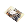 thumbnail image 3 of MKHERT Funny Wise Owl with Big Eyes and Tube Watercolor Animal Placemats Table Mats for Dining Room Kitchen Table Decoration 12x18 inch,Set of 4, 3 of 4