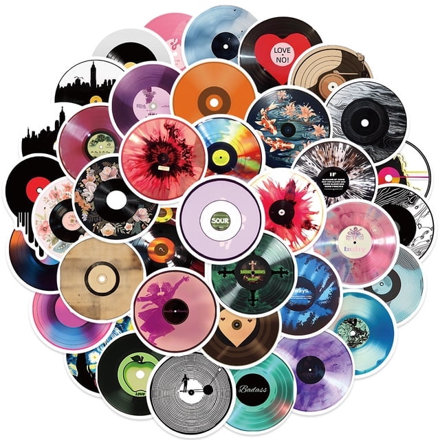 Tocadiscos de vinilo con tocadiscos retro, 50 unidades