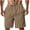 Brown, variant on Mens Shorts Polyester Lightweight Summer Beach Walk Short Pants with Pockets Drawstring Elastic Waist Sweat Shorts, Brown L