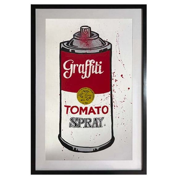 Cuadro de decorativo pintado 100% a mano colección MilleniArt enmarcado con madera y vidrio