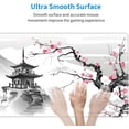 thumbnail image 5 of Japanese Cherry Blossom Gaming Mouse Pad - White Extended Large Mouse Mat, Stitched Edges, 3mm Thick Non-Slip Rubber Base, Perfect for Desk, Home Office, 31.5x11.8 Inch, 5 of 6
