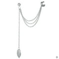 thumbnail image 6 of Women Fashion Leaf Chain Tassel Dangle Ear Cuff Wrap Lady Gifts Earrings, 6 of 9