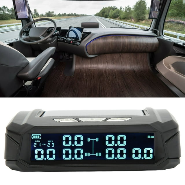 Système de Surveillance de la Pression des Pneus, Moniteur Solaire TPMS avec 6 Capteurs pour Camion Léger RV