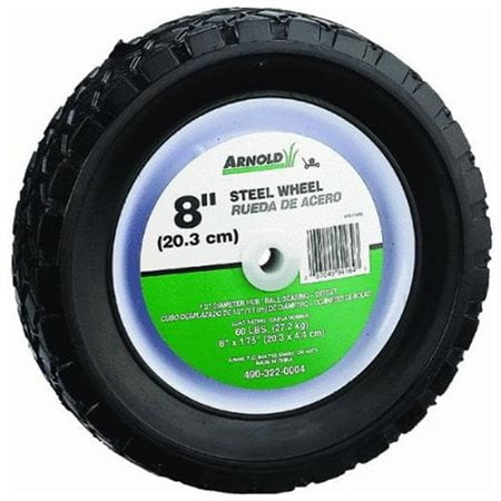 Arnold 1.75 in. W X 8 in. D Steel Lawn Mower Replacement Wheel 60 lb