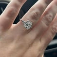 thumbnail image 4 of Cora Jewellery 2.25CT Bezel Set Emerald Cut Moissanite Engagement Ring For Women, 18K Rose Gold, 4 of 5