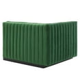 thumbnail image 6 of Modular Loveseat Sofa Couch, Black Green, Velvet, French Living Lounge Cafe Lobby Hospitality Restaurant, Modern Contemporary Boutique HB33971, 6 of 11