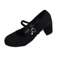 thumbnail image 2 of Miluxas Women's Mary Jane Pumps, Block Heel, Round Toe, Ankle Strap with Buckle, office Dress Shoes Black 8.5(41), 2 of 9