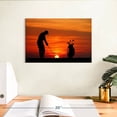 thumbnail image 3 of Elephant Stock Golf At Sunset Wall Art - Horizontal Canvas Wall Art - Living Room Wall Decor - Hobbies And Lifestyle Canvas - Orange And Yellow Decor - 12" x 8", 3 of 8