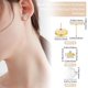 thumbnail image 2 of 1 caja con 40 juegos de postes de cabujón y 40 cabujones de acero inoxidable chapado en oro de 18 quilates, bisel redondo para aretes con tuercas para aretes., 2 of 9