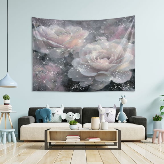 Wobogo Brilliant Rose Tapestry 60Γ40in Home Living Room Bedroom Wall Hanging Ornaments