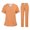 Orange, variant on Resivox Womens Scrubs Plus Size Scrub Sets Petite V Neck Scrub Pants and Tops Nursing Uniforms Medical Uniforms with Pockets Wine XL